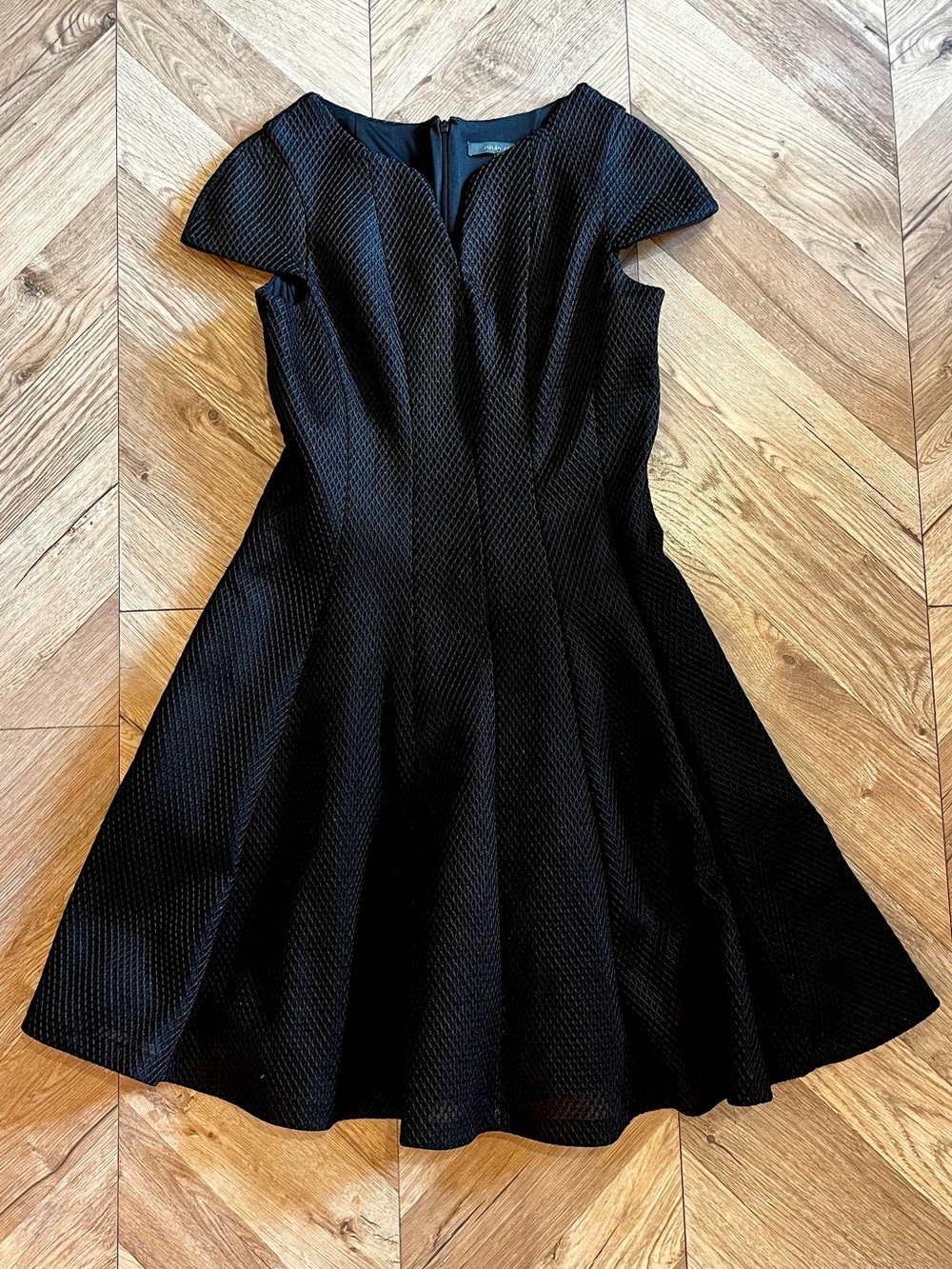 julia jordan Bronze Textured Fit-and-Flare Mini Dress Size 6